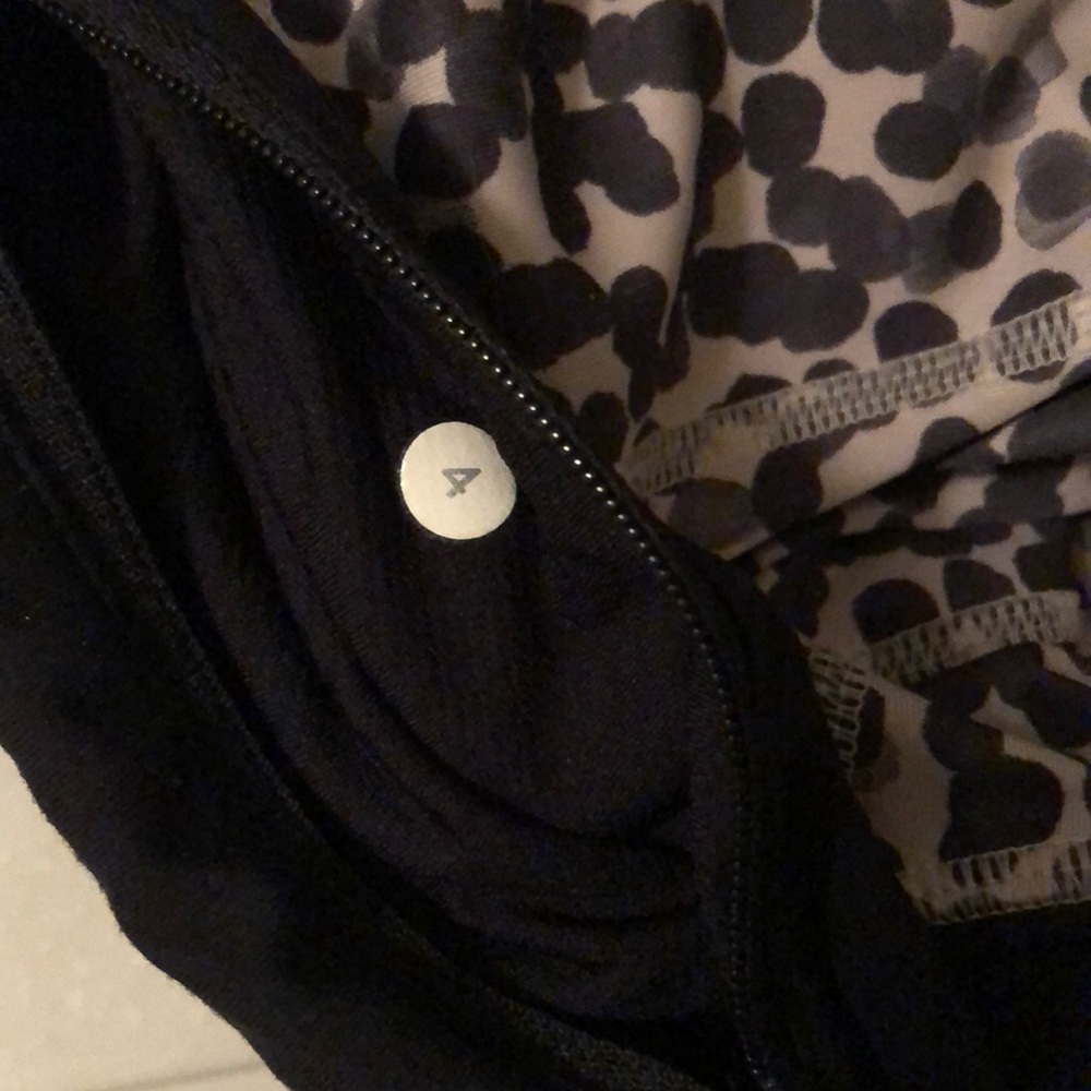 Lululemon 4 pace rival crop ace grain spot leggings brown black active yoga - Picture 9 of 10